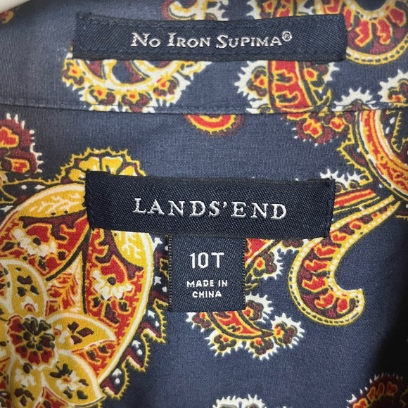 Lands’ End Multicolor Long Sleeve Button Down Blouse - Picture 5 of 6